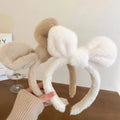 Fluffy Bear Ears Headband – Soft Plush Cute Hair Band for Women & Girls