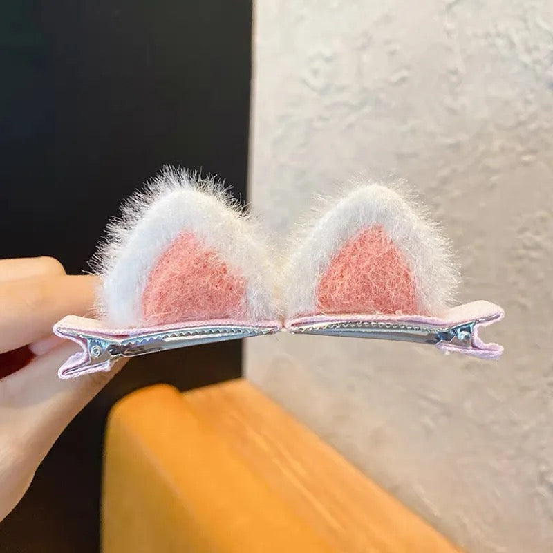 Plush Cat Ear Hair Clips